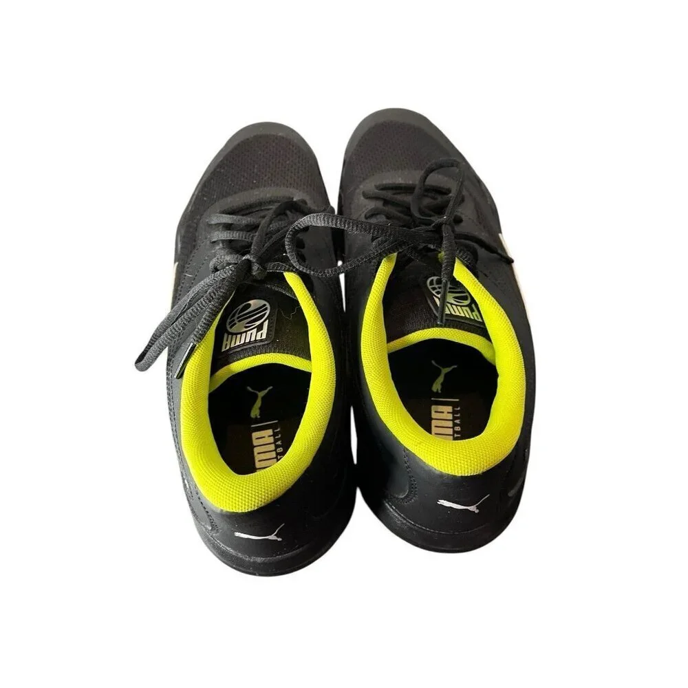 Puma Men's 10.5 Triple Men's Basketball Black & White Sneakers Low Lace Up